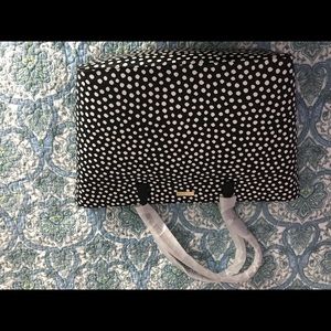 Large black polka dot Kate Spade Tote